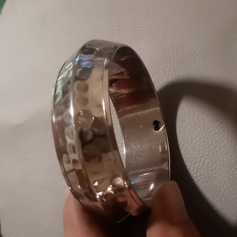 Vintage 70's stainless bracelet hallow size 9 .